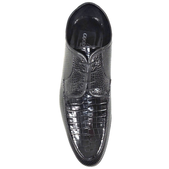 GOODMAN ?? MEN\'S BLACK LEATHER COMFORT SUMMER OXFORD SHOES main image 4
